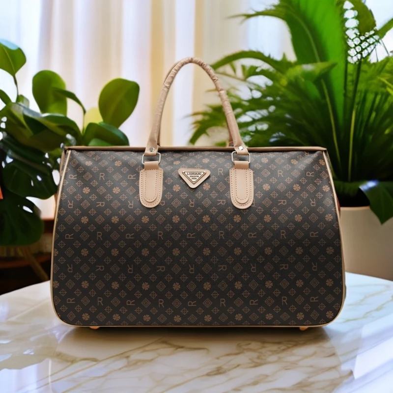 【品质优选】时尚轻奢复古旅行包大容量手提包收纳包自行车包