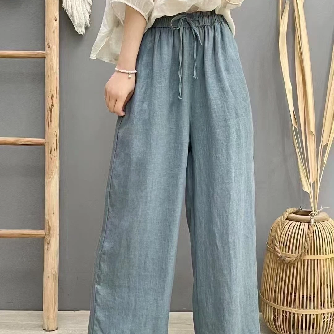 2025春夏人手必备亚麻百搭阔腿裤