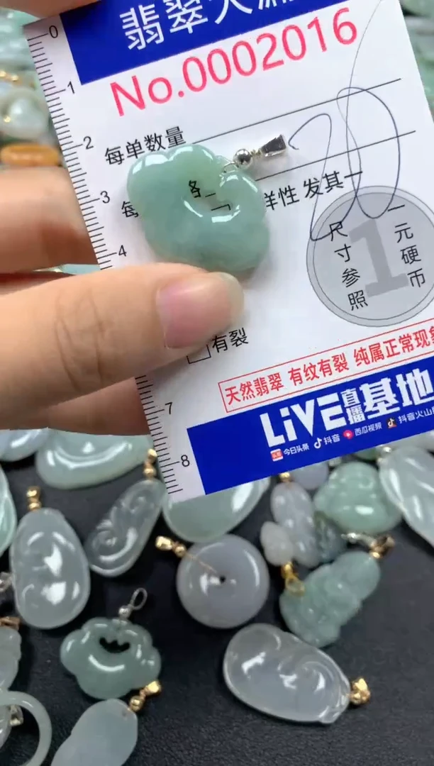 翡翠未镶嵌吊坠(不含链)2016