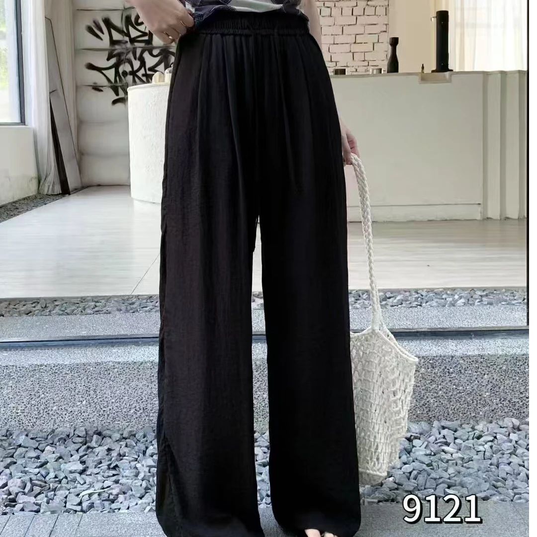 【静姐家】9121  100%麻显瘦宽松百搭山本直筒休闲裤