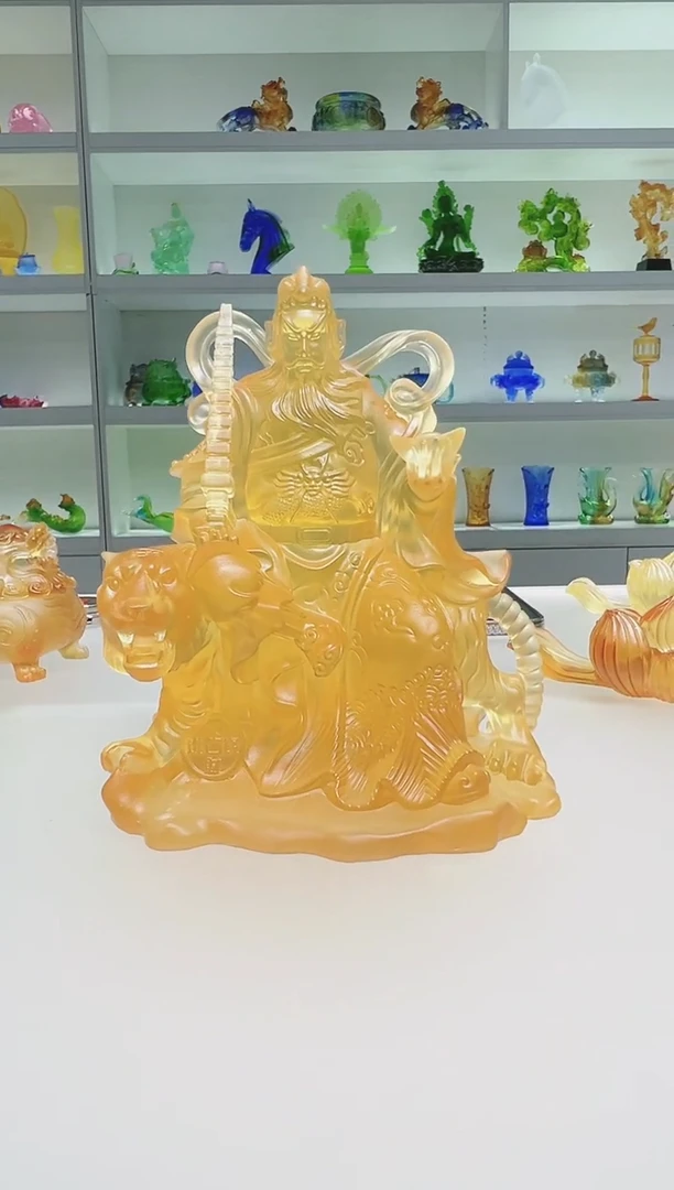 手工艺品琉璃古法琉璃赵公明