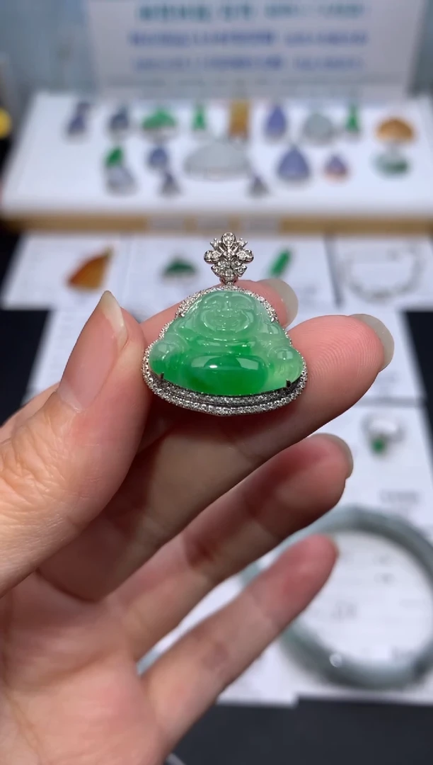 【闪购商品】定制翡翠18K金镶嵌模式推广期24小时鉴赏期