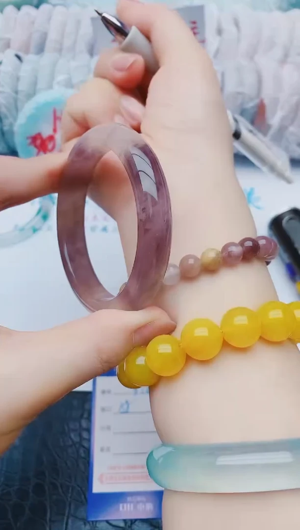 未镶嵌手镯石英质玉y87+58-59