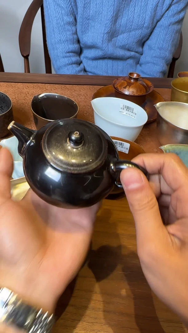 胡**叔荣器 乌金落银 流光壶