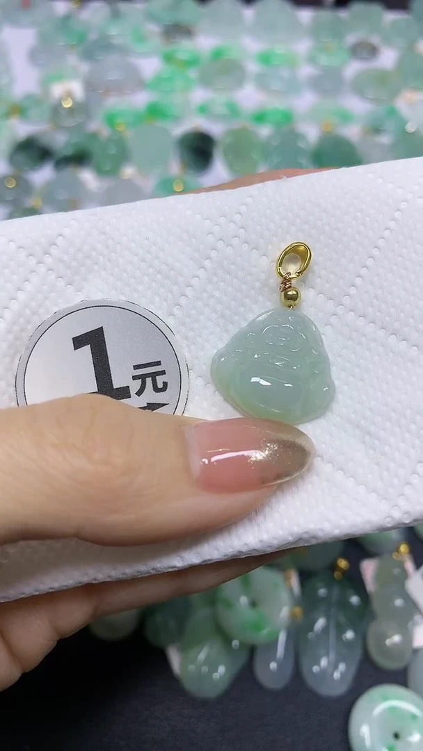 颈饰未镶嵌翡翠天然翡翠A货