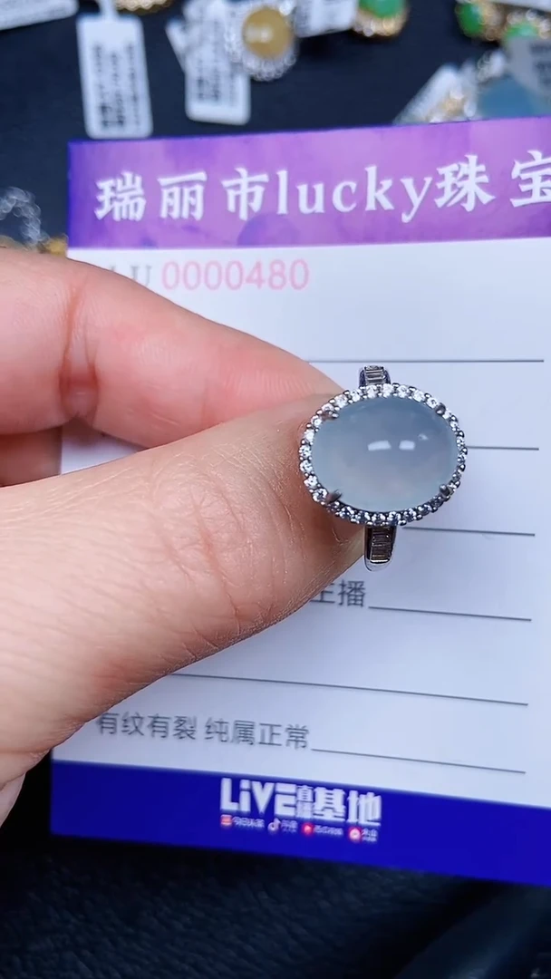 颈饰银S925镶嵌翡翠480