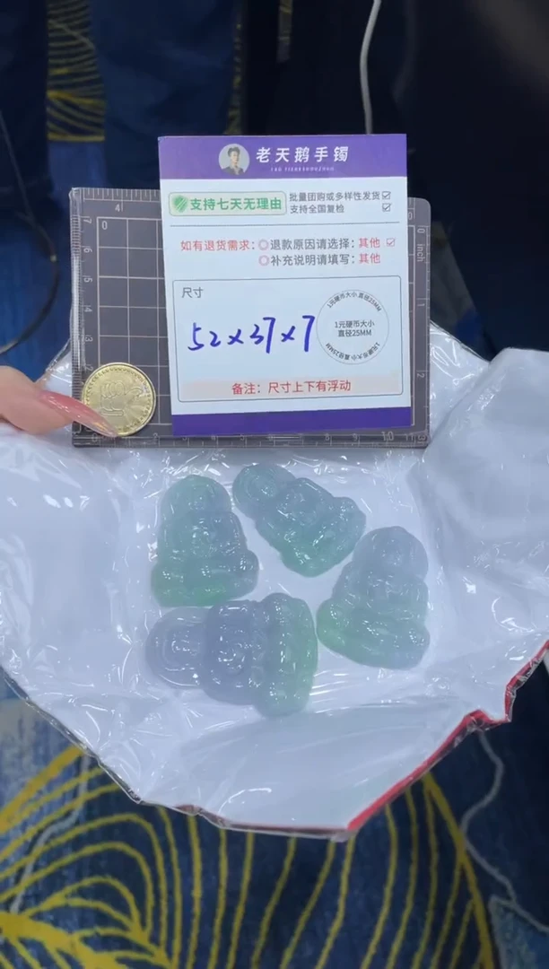 翡翠挂件未镶嵌观音FL13/多样性发其一CP配绳