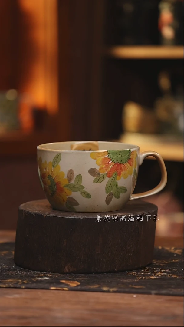 陶瓷景德镇高温釉下手绘陶瓷@L761@