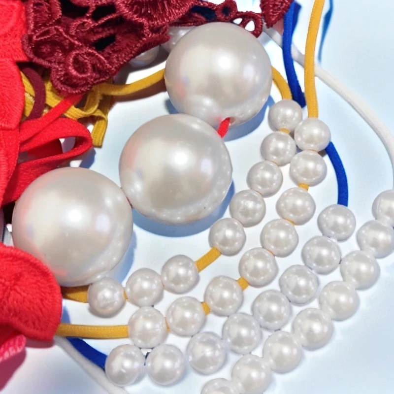 性感大小珍珠蕾丝女士内裤高档低腰设计舒适内裤