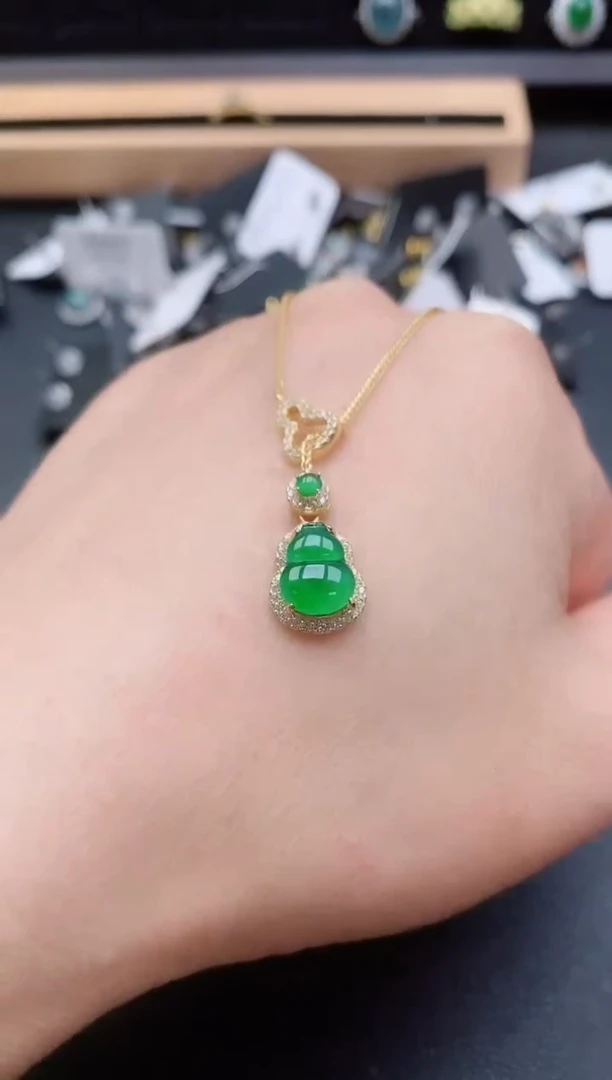 套链银S925镶嵌翡翠1