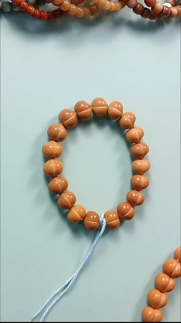 手串猴头核桃微瑕-放漏-纯手工屁桃14+15+（放漏款不退）