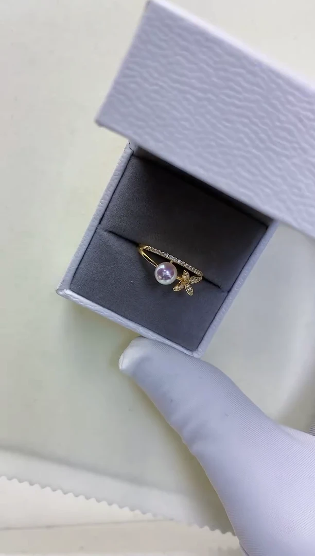 【闪购商品】海水珍珠饰品银S925镶嵌设计款戒指