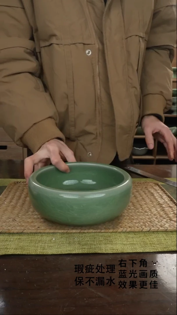 陶瓷禅定厚边茶洗A-17（直径）次品保不漏水外观不完美
