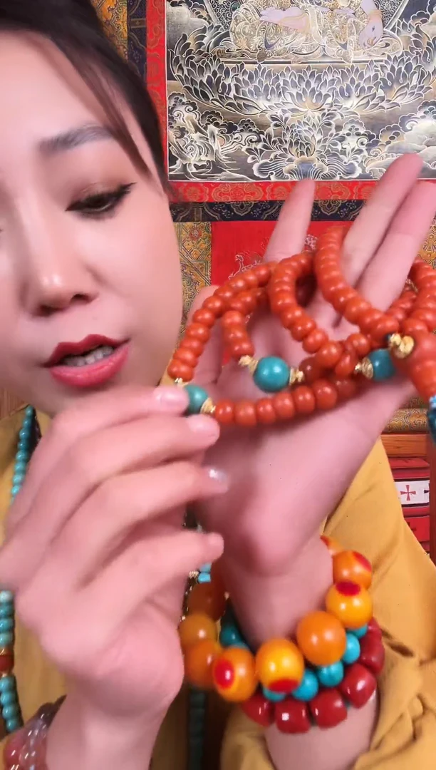 非金属无藏地藏族藏珠串