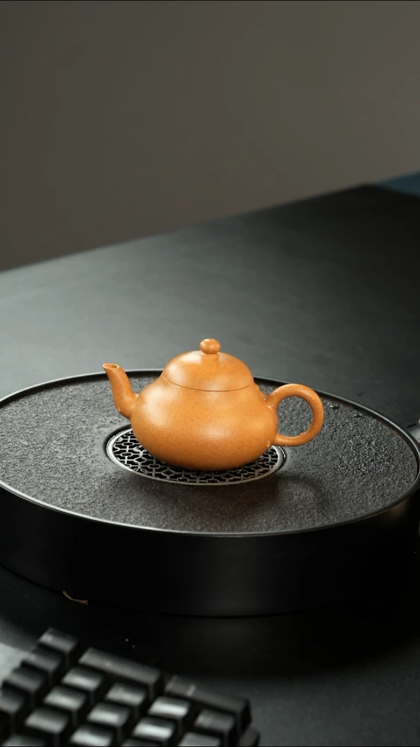茶壶紫砂精挑明清老宕口黄金段梨行150cc