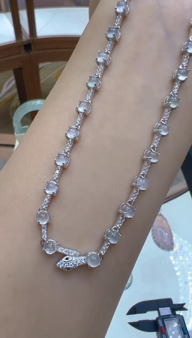 套链银S925镶嵌翡翠多样性团购发一件