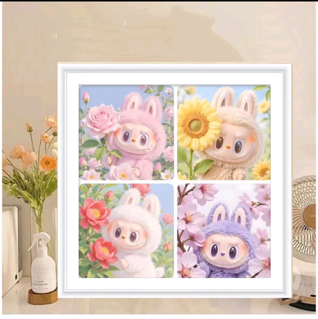 四股线绣】拉布布 大格60x60 满绣38色无勾边十字绣套件