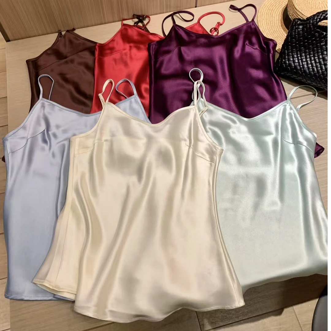 夏季新款女士醋酸真丝吊带夏季外穿吊带