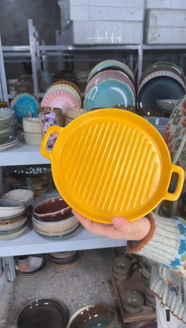 陶瓷外贸尾货瑕疵满20包邮X 烤盘