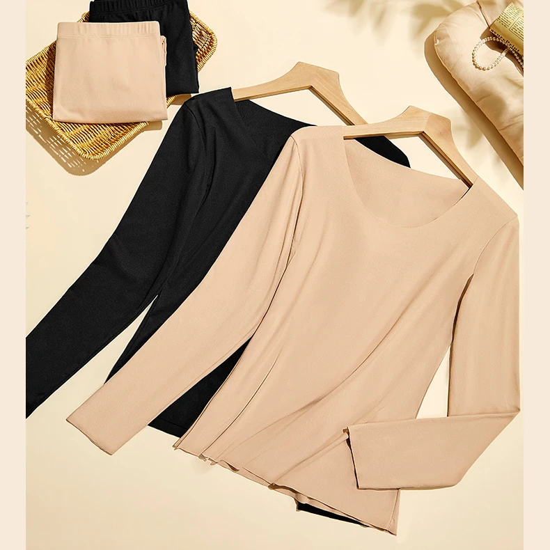 8809 美雅碧蕾丝边女士套装衣服裤子内搭叠穿保暖超薄亲肤显瘦