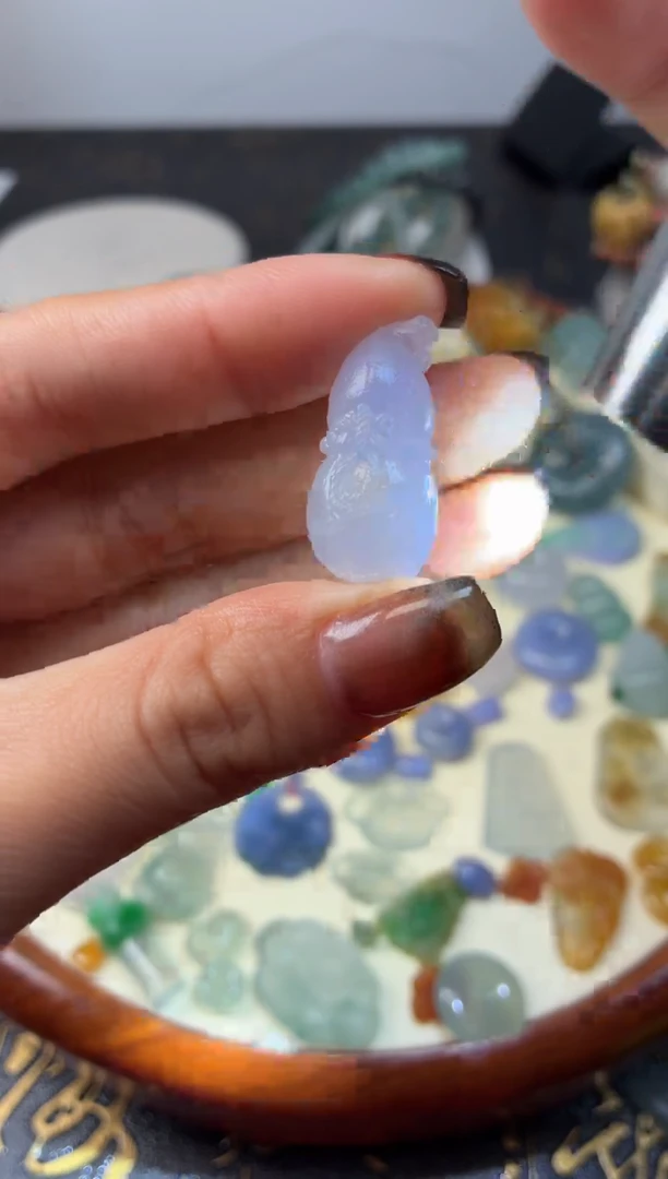 未镶嵌定制翡翠冰粉紫葫芦