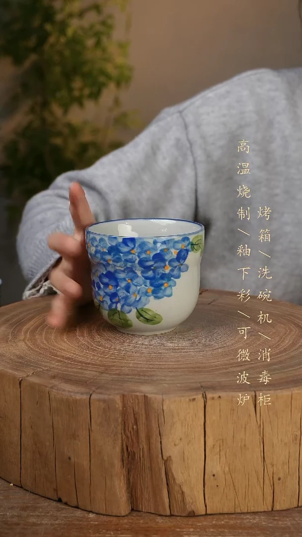 碗瓷景德镇手工手绘高温瓷釉下彩