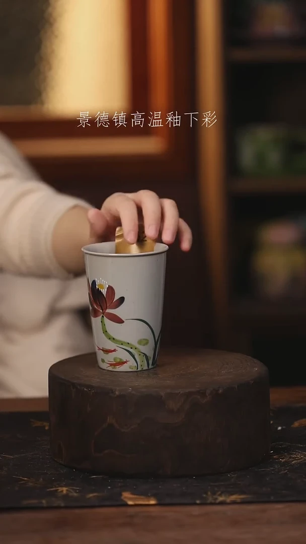 陶瓷景德镇高温釉下手绘陶瓷@L362@