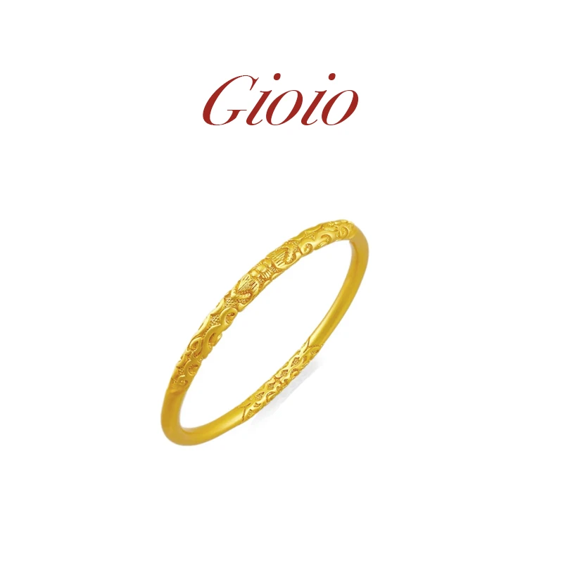 GIOIO  卷草纹实心手镯古法传承