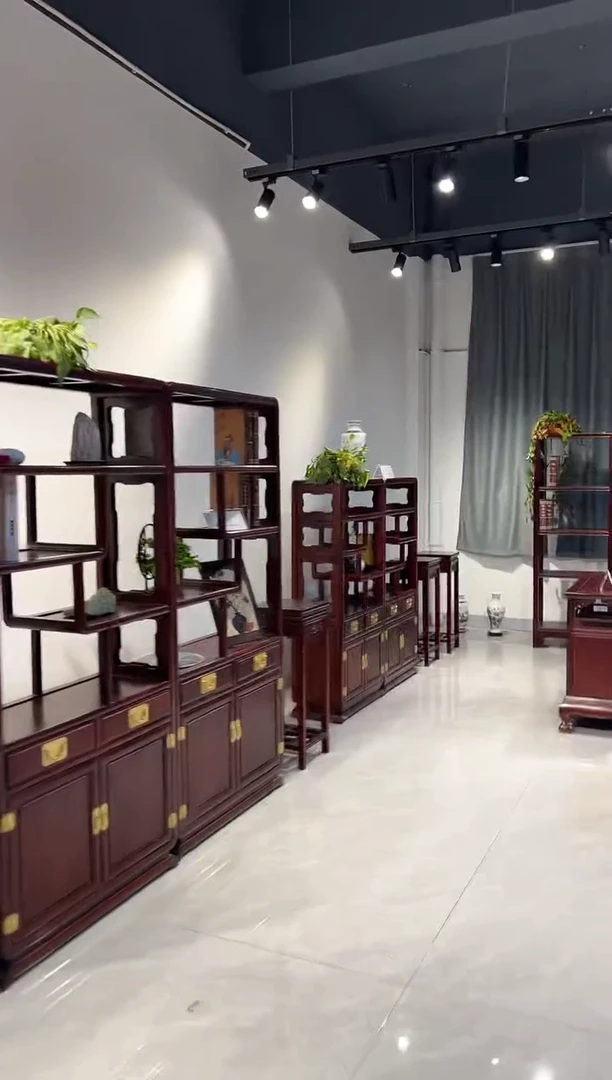 黑酸枝木类家具心*心145博古架一对