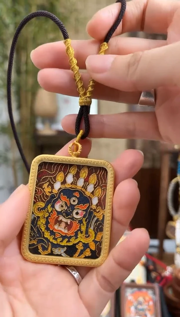 【闪购商品】吊坠掐丝大黑天+绳