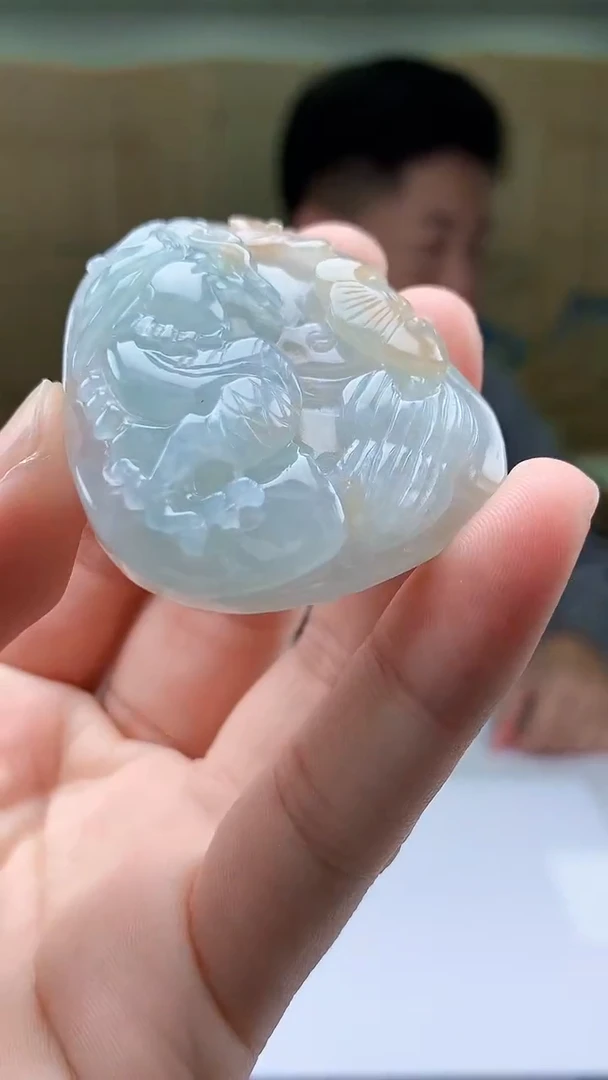 【闪购商品】定制翡翠未镶嵌4917bb-毛货挂件68