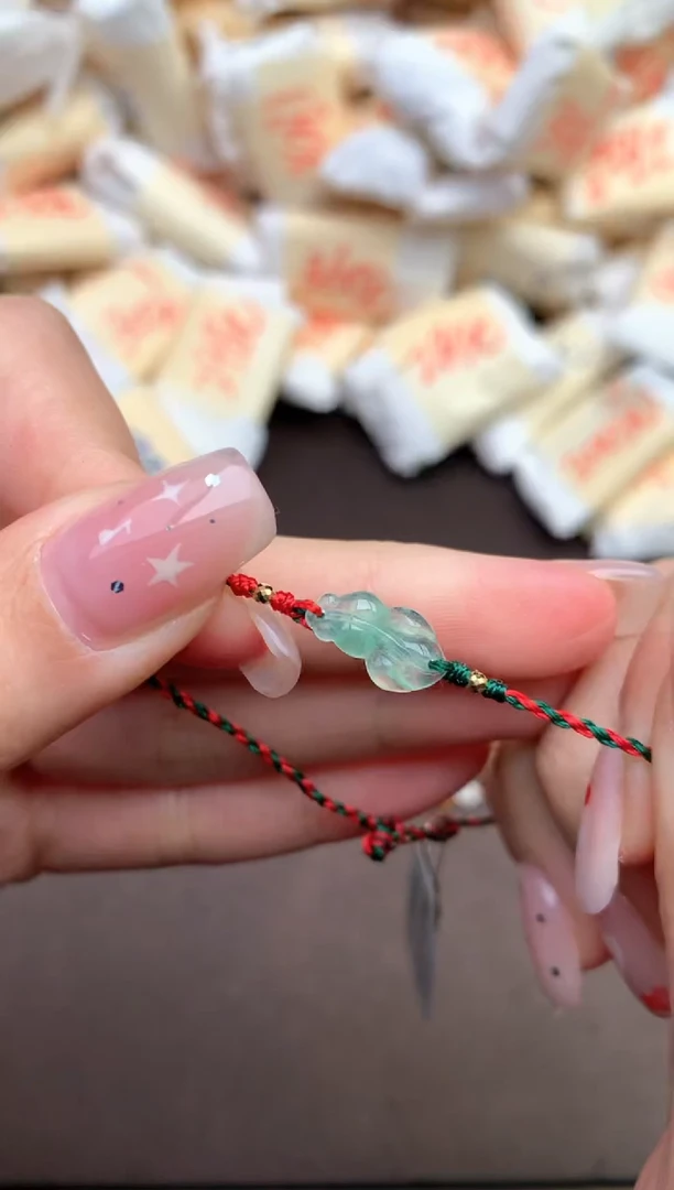 【闪购商品】翡翠手绳18K金镶嵌—