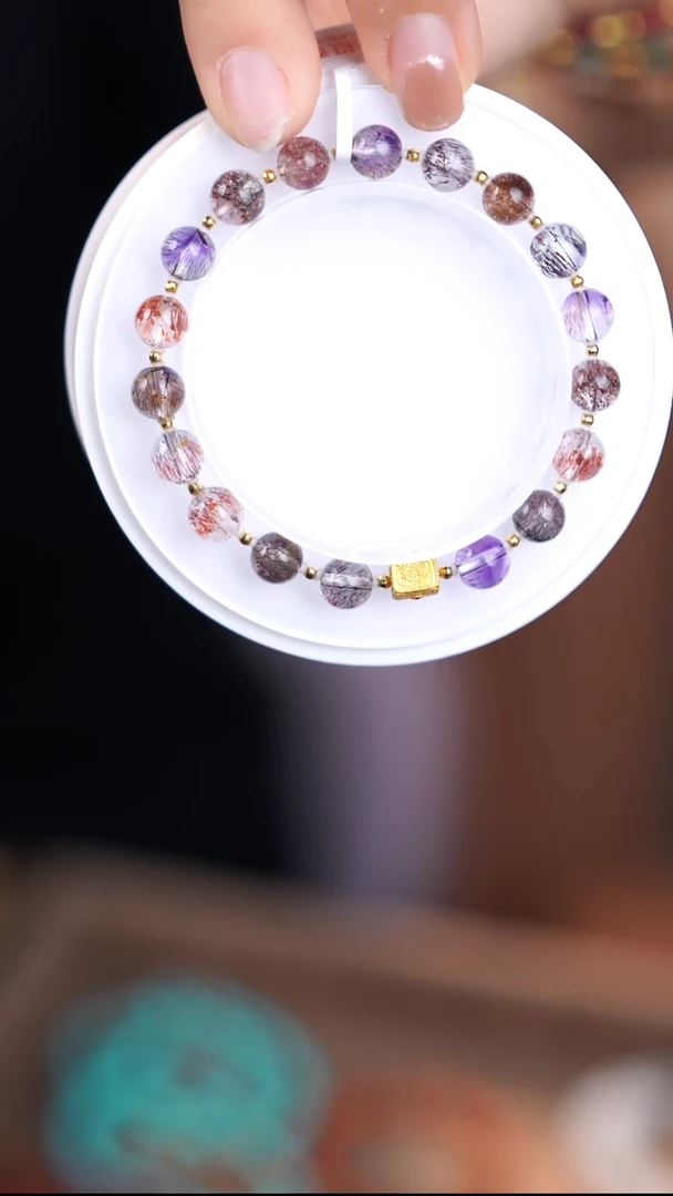 18K金镶嵌手链水晶@