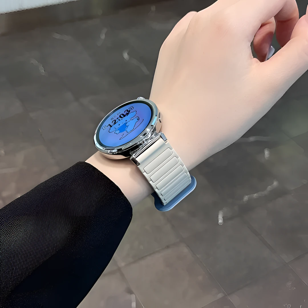 适用华为gt5表带工字回环硅胶磁吸手表表带华为gt4表带华为gt通用