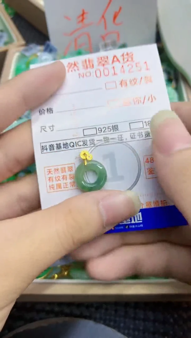 翡翠未镶嵌颈饰        1