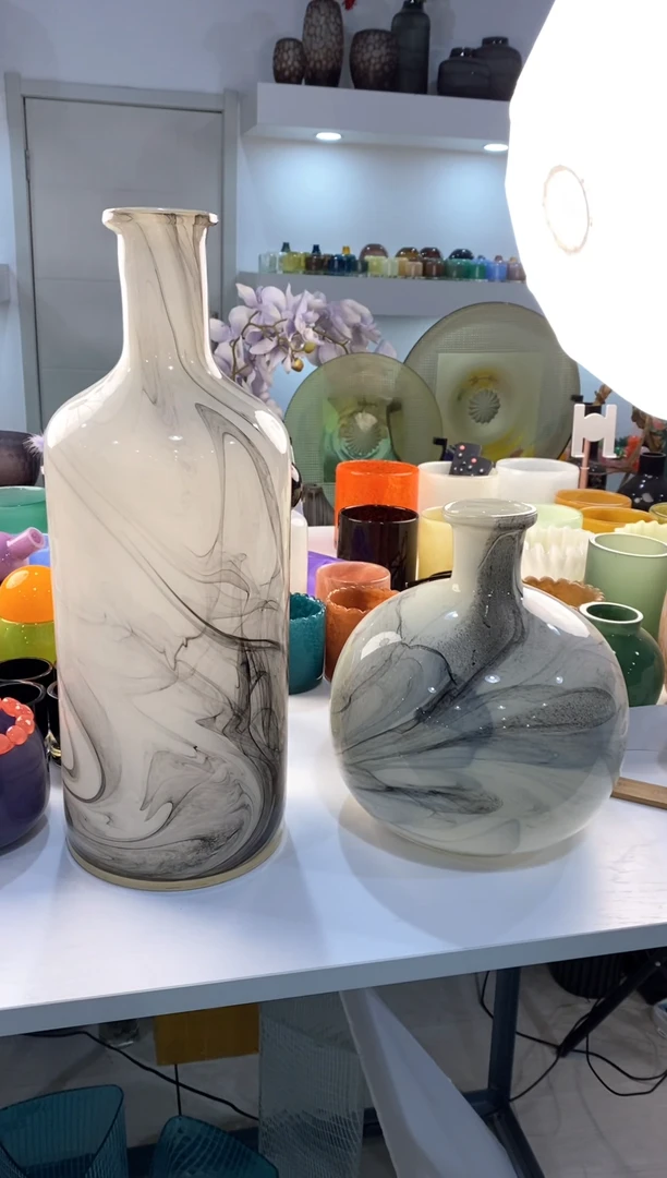 【闪购商品】琉璃慕忆家花瓶一套