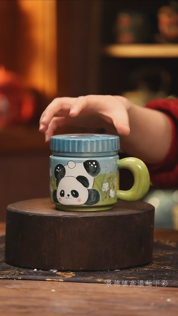 陶瓷景德镇高温釉下手绘陶瓷@L116@