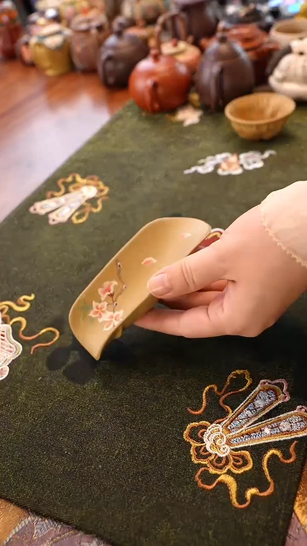 茶壶紫砂桃花茶则