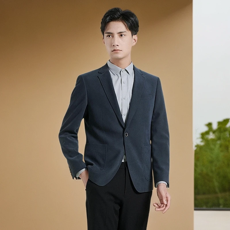 Lilanz/利郎男士舒适时尚简约修身西服弹力上衣23QDX034