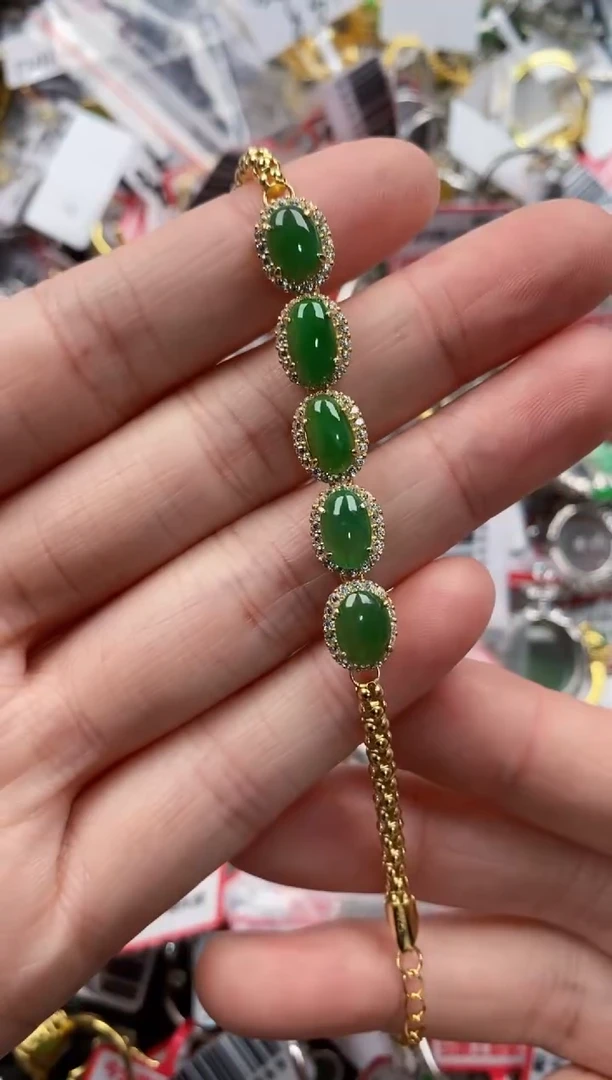 银S925镶嵌戒指翡翠111----8