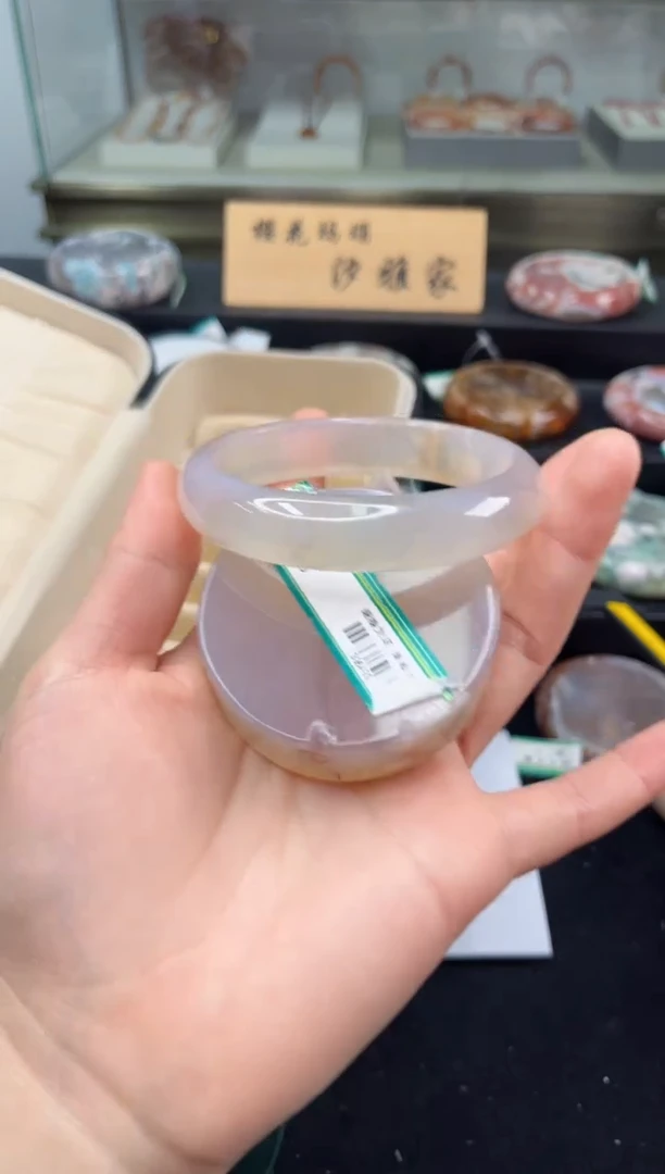 未镶嵌手镯石英质玉63圈口（赠品镯心）396493