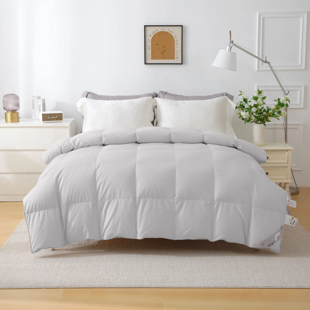 【 外贸出口尾单福利 】白鹅绒丝羽绒被柔软舒适加厚冬被防螨静音