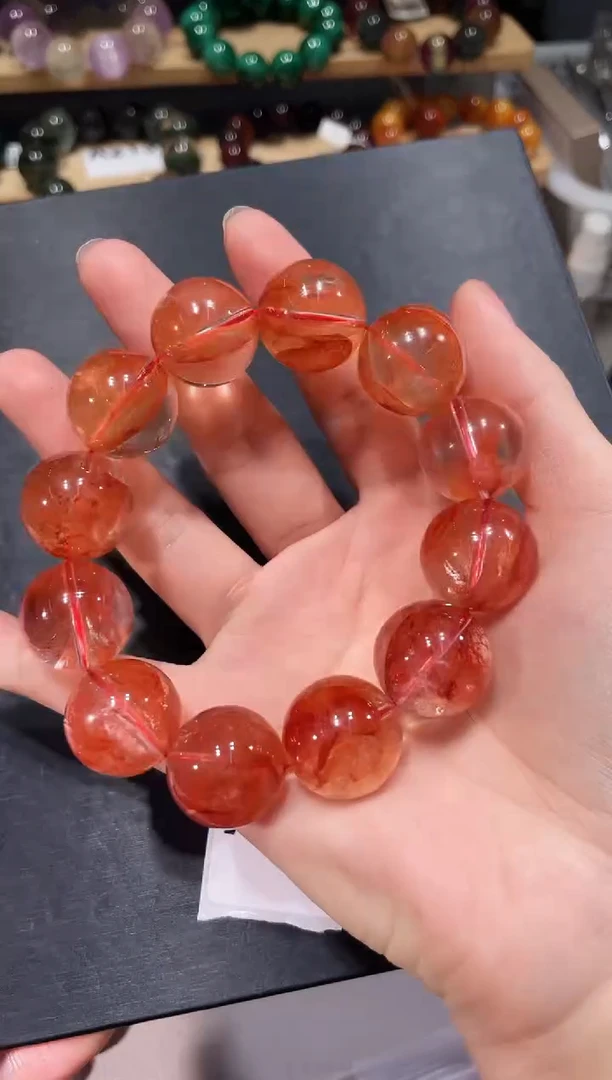 未镶嵌手链水晶A282红胶花手链19