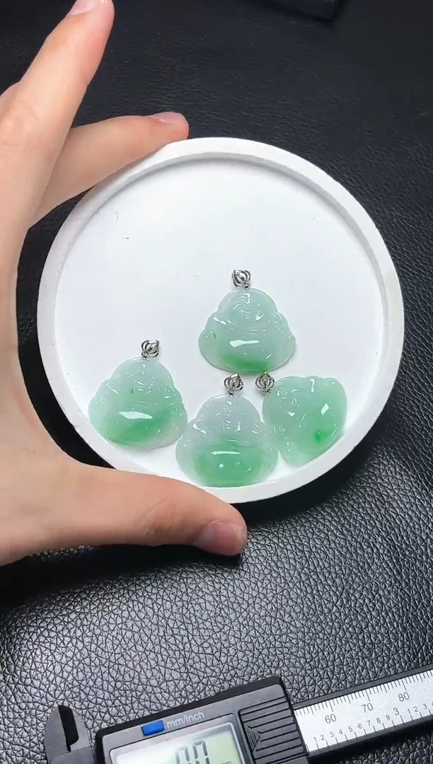 【闪购商品】翡翠颈饰18K金镶嵌YM1148-2 佛公多样性发一