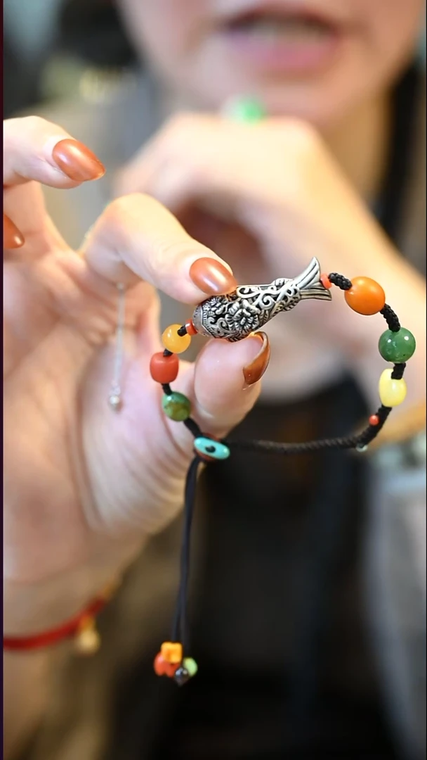 手绳琥珀银S925镶嵌 全量