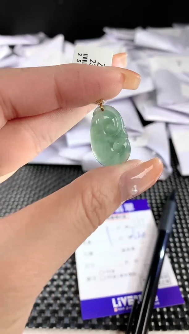 【闪购商品】翡翠颈饰18K金镶嵌翡翠14