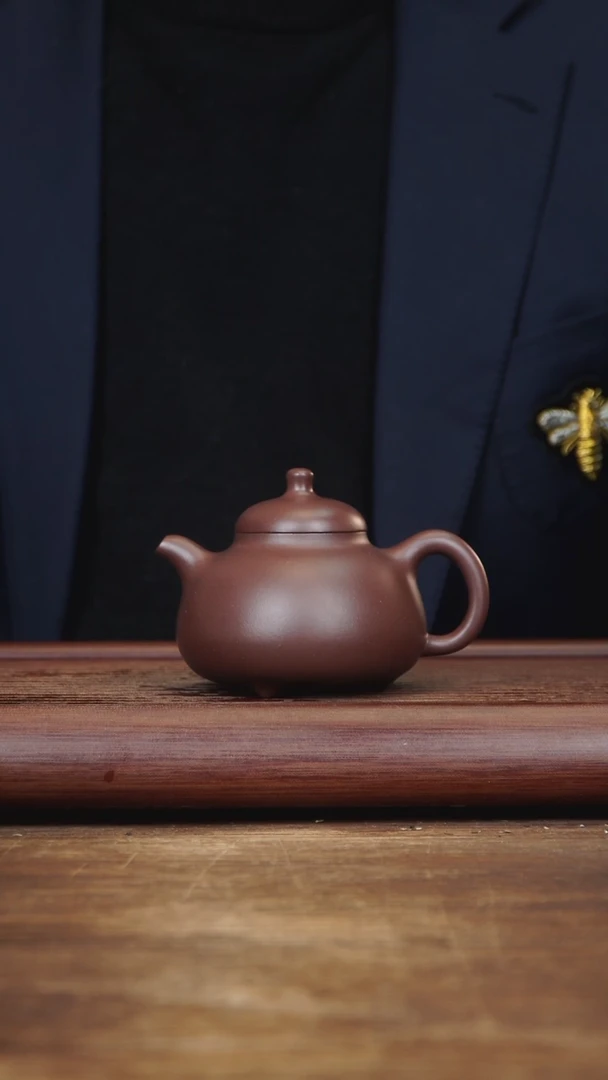 【闪购商品】紫砂茶壶220ml 乳鼎 家藏紫茄泥