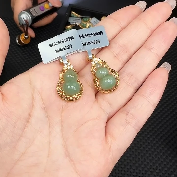 【风哥珠宝】S925银和田玉葫芦挂件  多样性发一件  DXD912