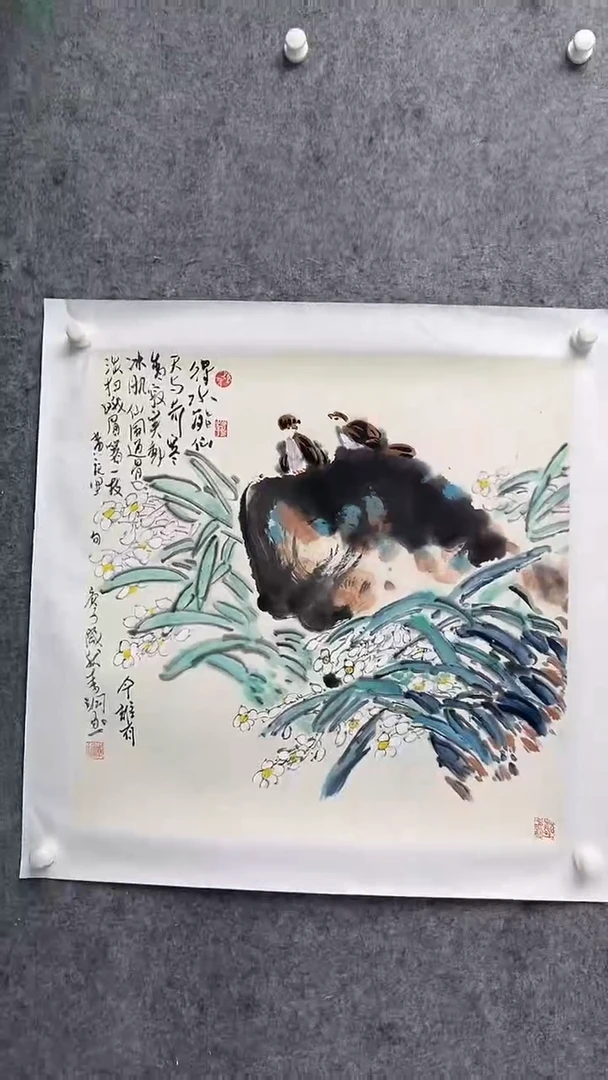 国画李纲-4平尺-花鸟国画-金