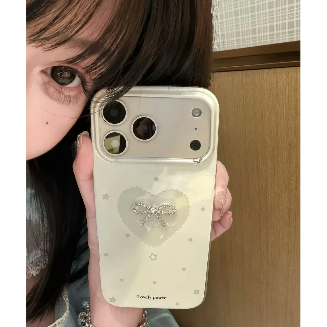 闪钻蝴蝶结适用苹果iphone17/16软壳OPPO荣耀华为小米vivo手机